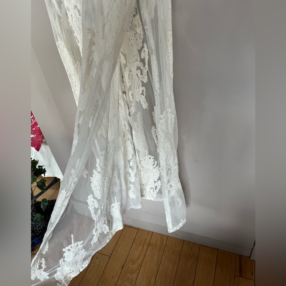 Wishlist White lace maxi bridal dress size S - Picture 4 of 8